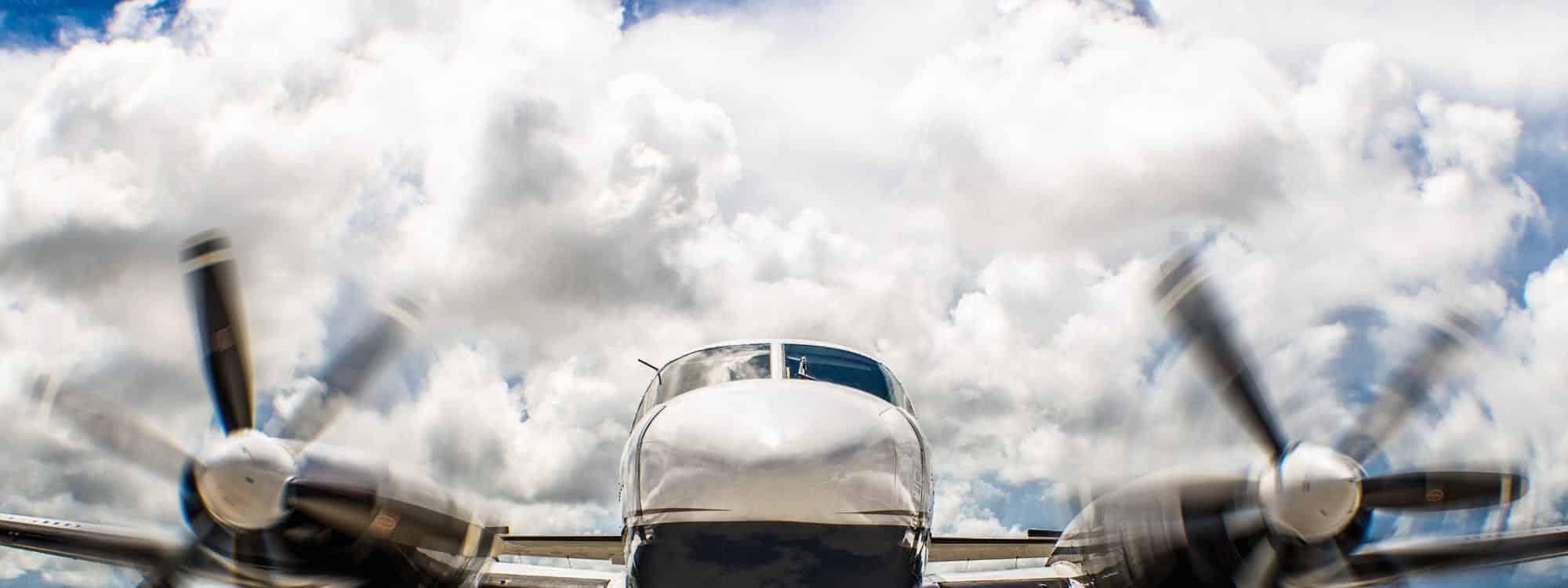 Taking off in a twin prop aircraft, A pilot benefits from refreshing his aviation legislation knowledge in Southpac’s Aviation Legislation Refresher course.